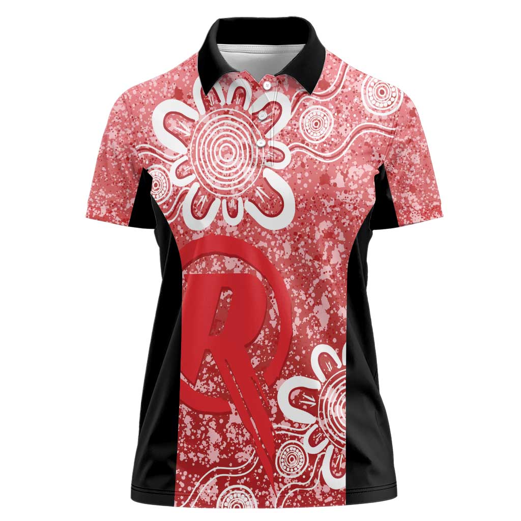 Australian Renegades Cricket Custom Women Polo Shirt Minimalism Aboriginal
