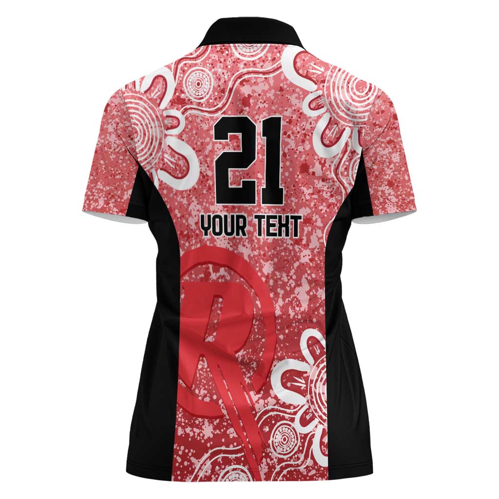 Australian Renegades Cricket Custom Women Polo Shirt Minimalism Aboriginal