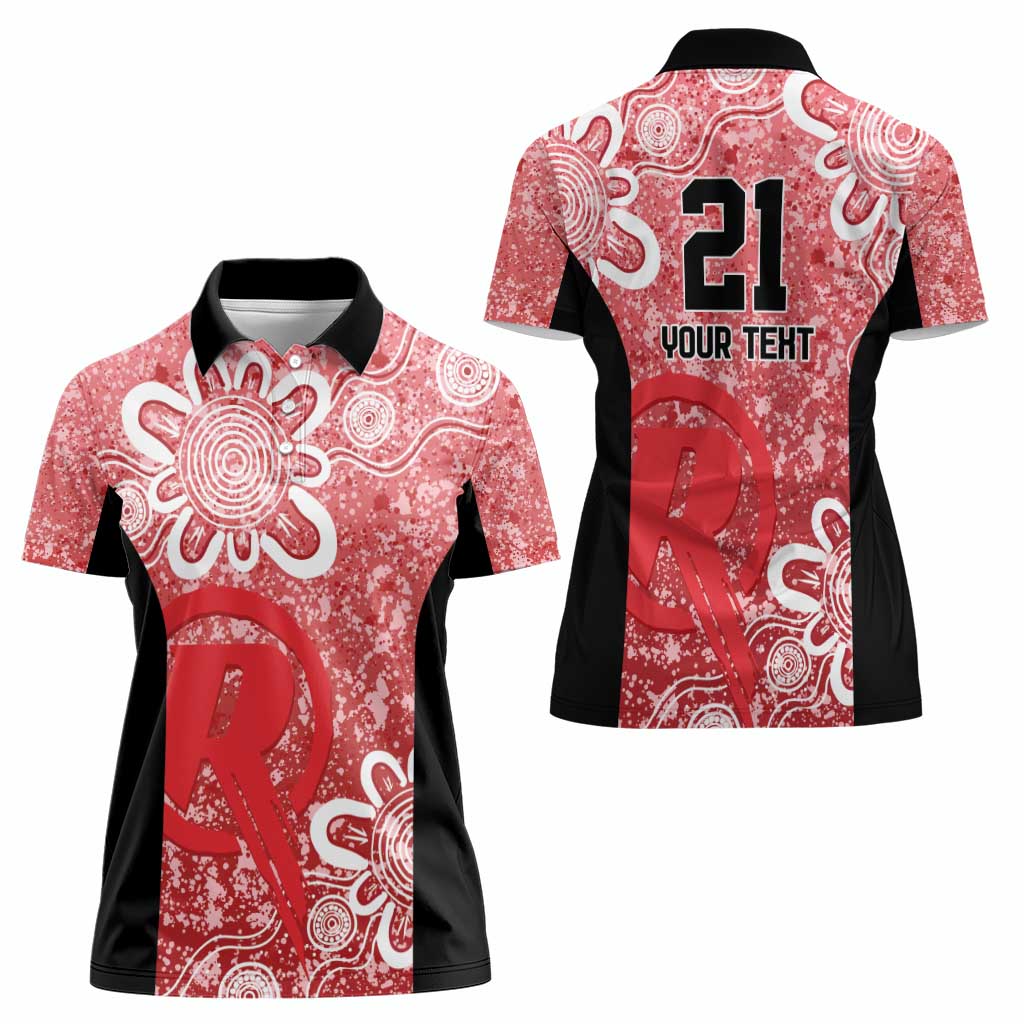 Australian Renegades Cricket Custom Women Polo Shirt Minimalism Aboriginal