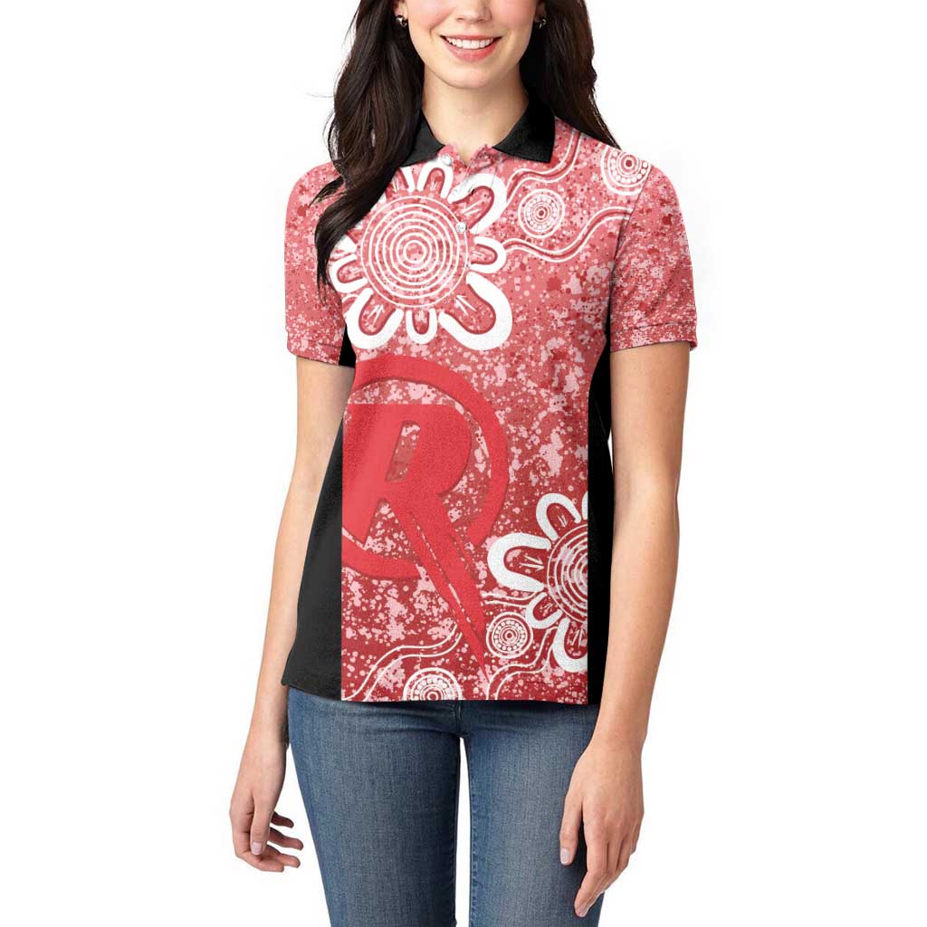 Australian Renegades Cricket Custom Women Polo Shirt Minimalism Aboriginal