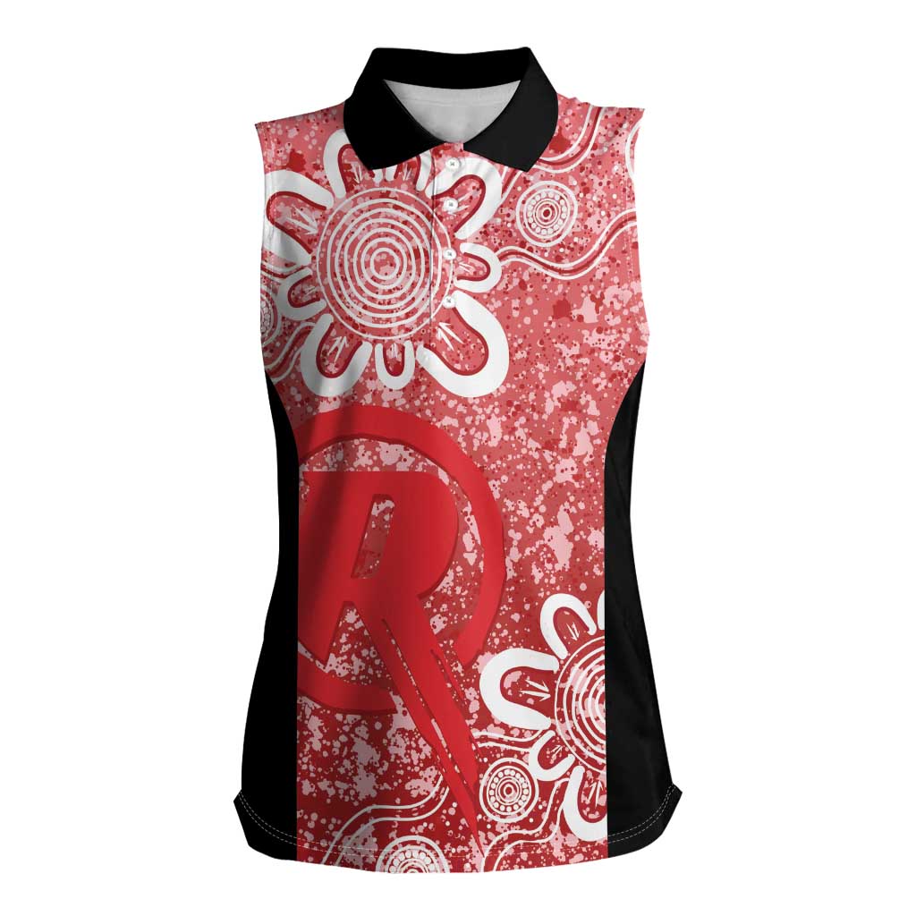Australian Renegades Cricket Custom Women Sleeveless Polo Shirt Minimalism Aboriginal