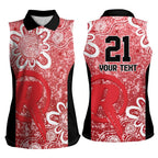 Australian Renegades Cricket Custom Women Sleeveless Polo Shirt Minimalism Aboriginal