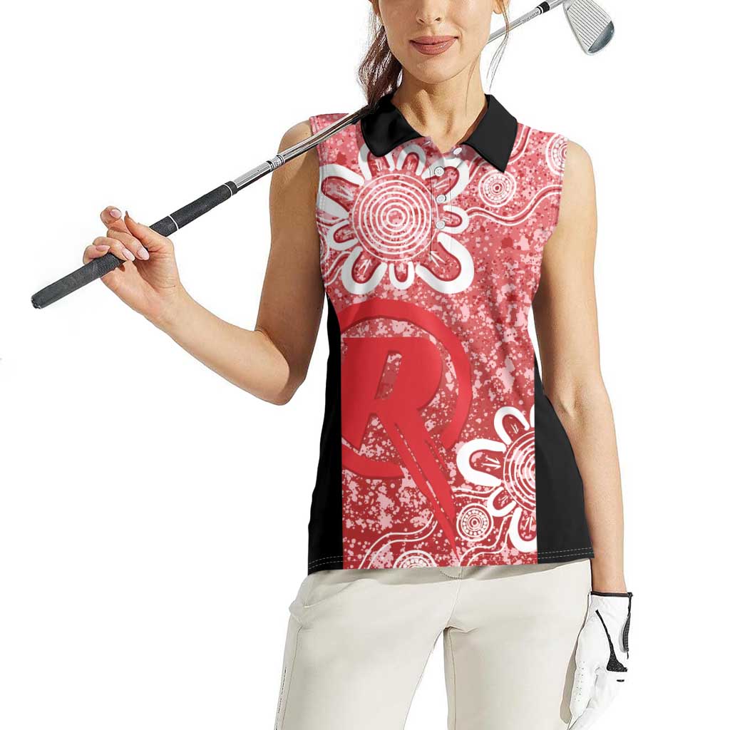 Australian Renegades Cricket Custom Women Sleeveless Polo Shirt Minimalism Aboriginal