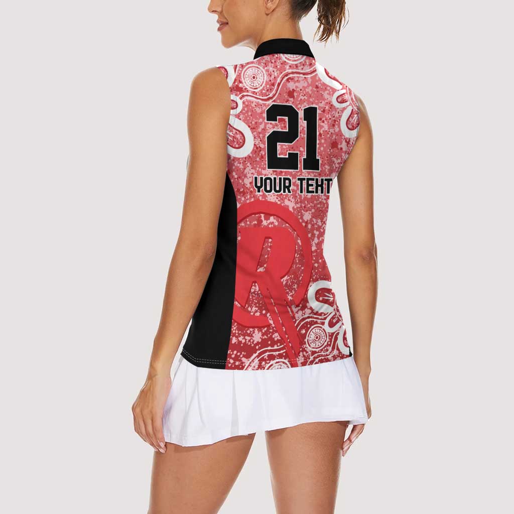 Australian Renegades Cricket Custom Women Sleeveless Polo Shirt Minimalism Aboriginal