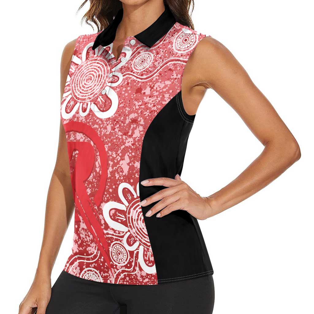 Australian Renegades Cricket Custom Women Sleeveless Polo Shirt Minimalism Aboriginal