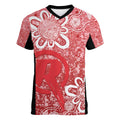 Australian Renegades Cricket Custom Women V-Neck T-Shirt Minimalism Aboriginal