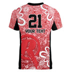Australian Renegades Cricket Custom Women V-Neck T-Shirt Minimalism Aboriginal