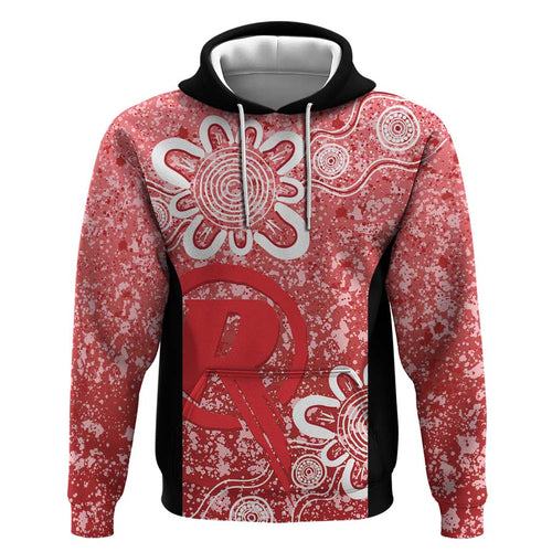 Australian Renegades Cricket Custom Zip Hoodie Minimalism Aboriginal