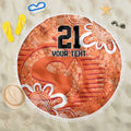 Australian Scorchers Cricket Custom Beach Blanket Minimalism Aboriginal