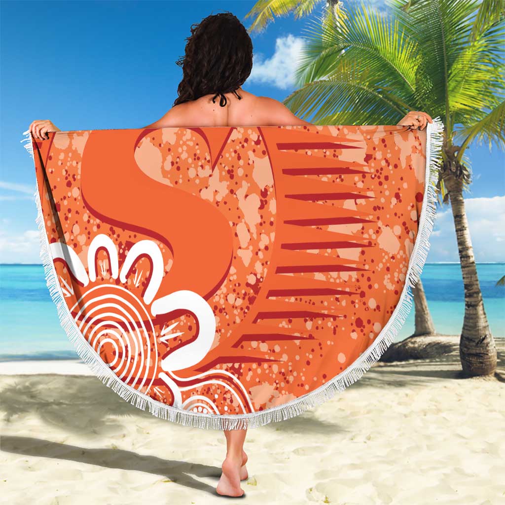 Australian Scorchers Cricket Custom Beach Blanket Minimalism Aboriginal