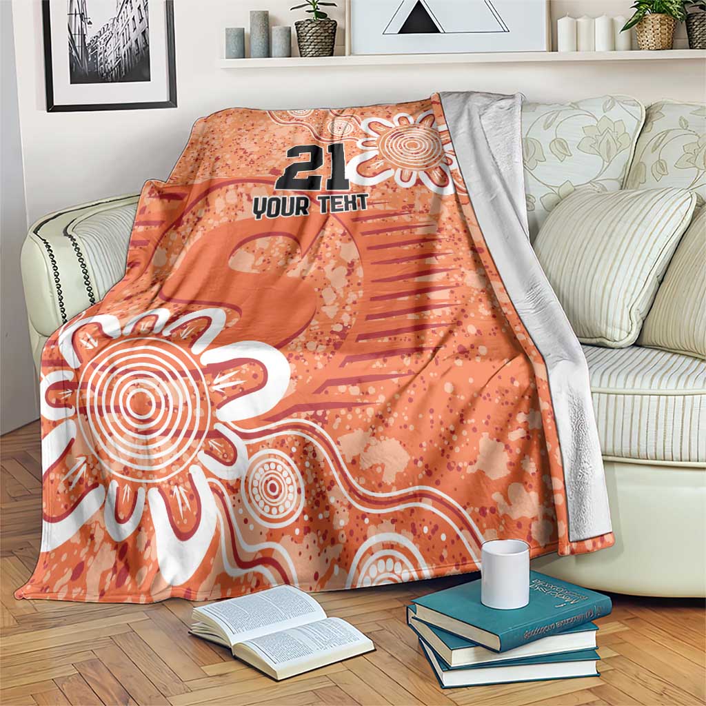 Australian Scorchers Cricket Custom Blanket Minimalism Aboriginal