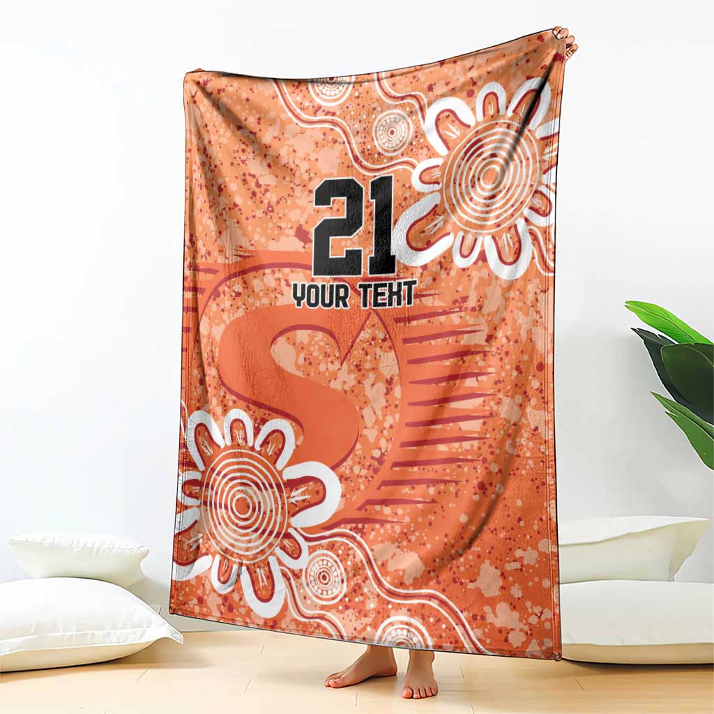 Australian Scorchers Cricket Custom Blanket Minimalism Aboriginal