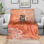 Australian Scorchers Cricket Custom Blanket Minimalism Aboriginal