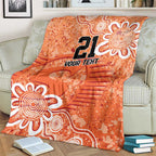 Australian Scorchers Cricket Custom Blanket Minimalism Aboriginal