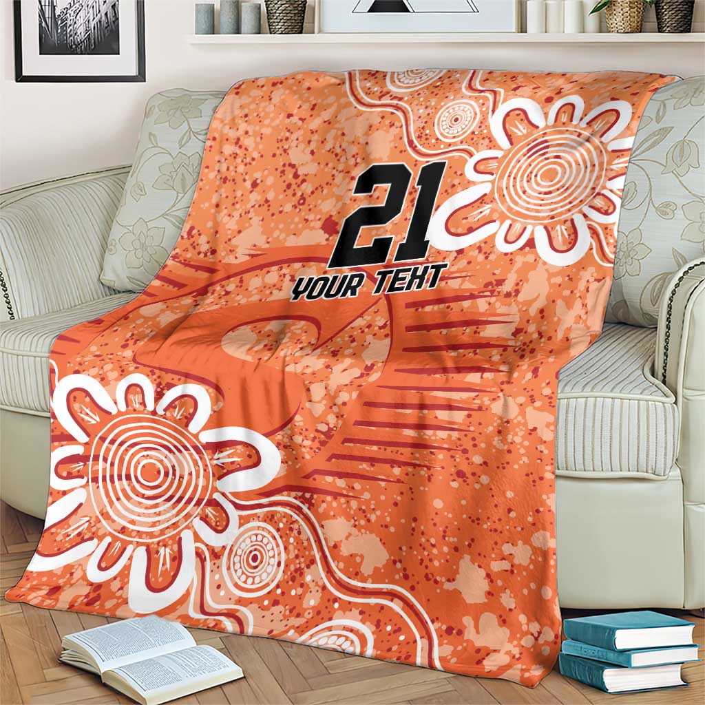 Australian Scorchers Cricket Custom Blanket Minimalism Aboriginal