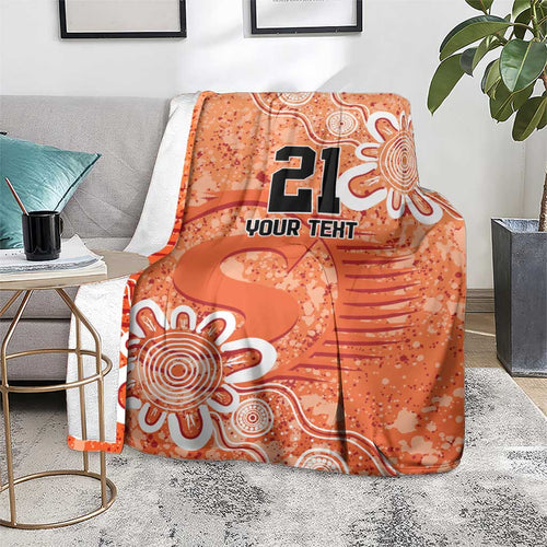 Australian Scorchers Cricket Custom Blanket Minimalism Aboriginal