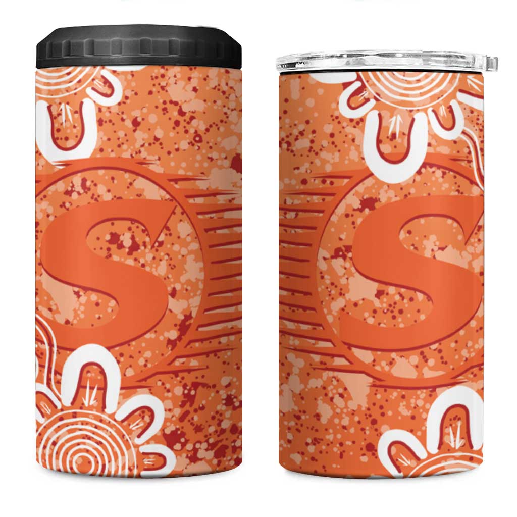 Australian Scorchers Cricket Custom 4 in 1 Can Cooler Tumbler Minimalism Aboriginal