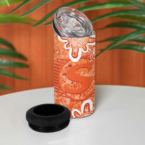 Australian Scorchers Cricket Custom 4 in 1 Can Cooler Tumbler Minimalism Aboriginal