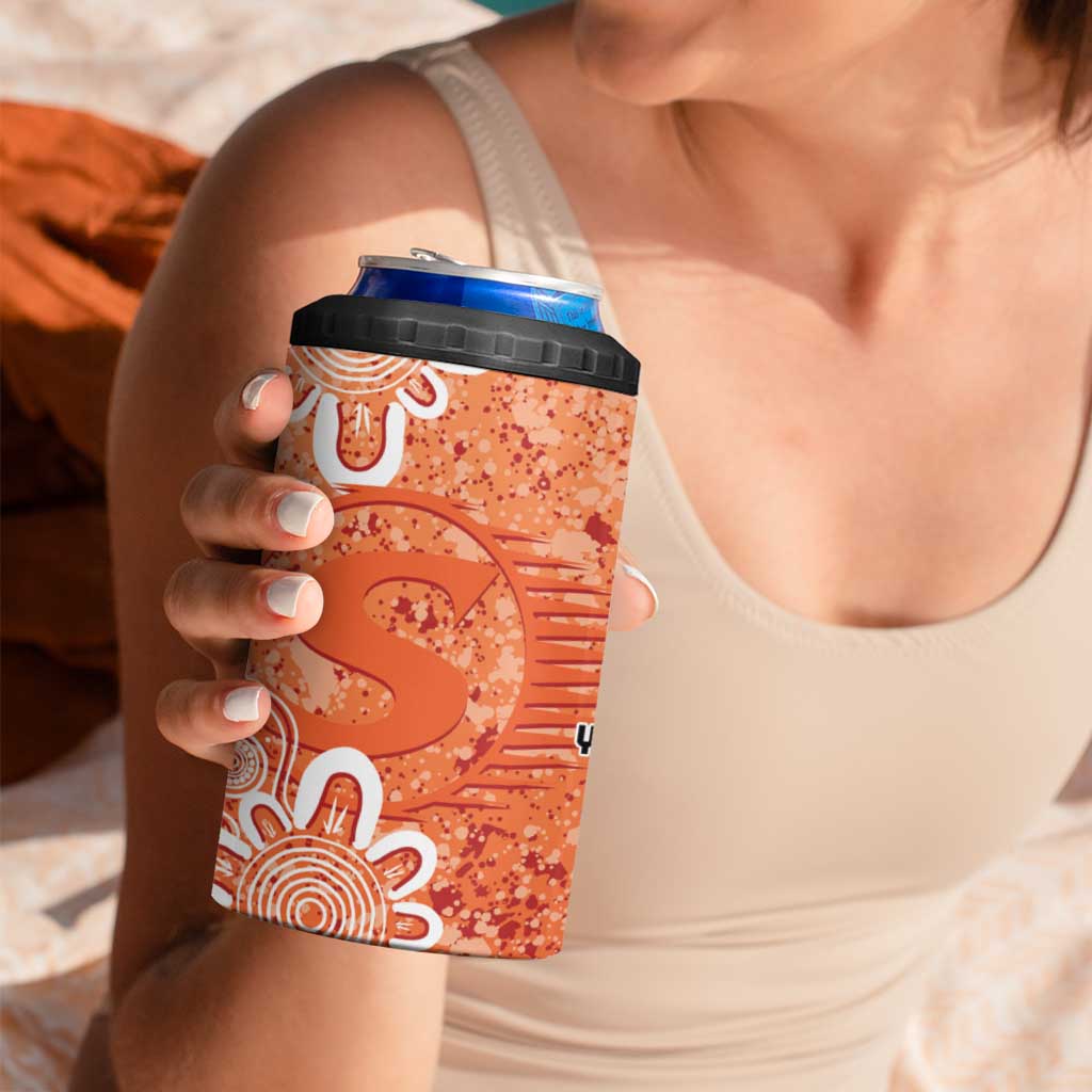 Australian Scorchers Cricket Custom 4 in 1 Can Cooler Tumbler Minimalism Aboriginal