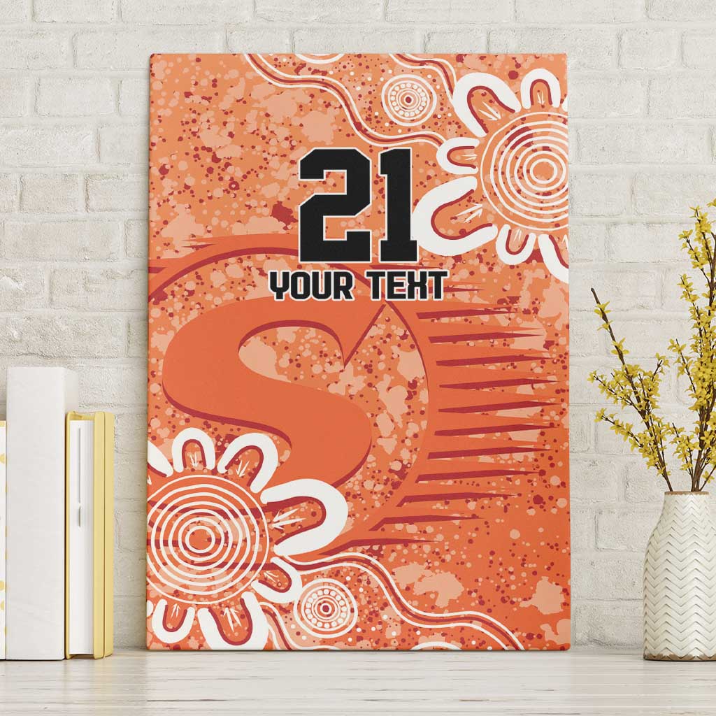 Australian Scorchers Cricket Custom Canvas Wall Art Minimalism Aboriginal