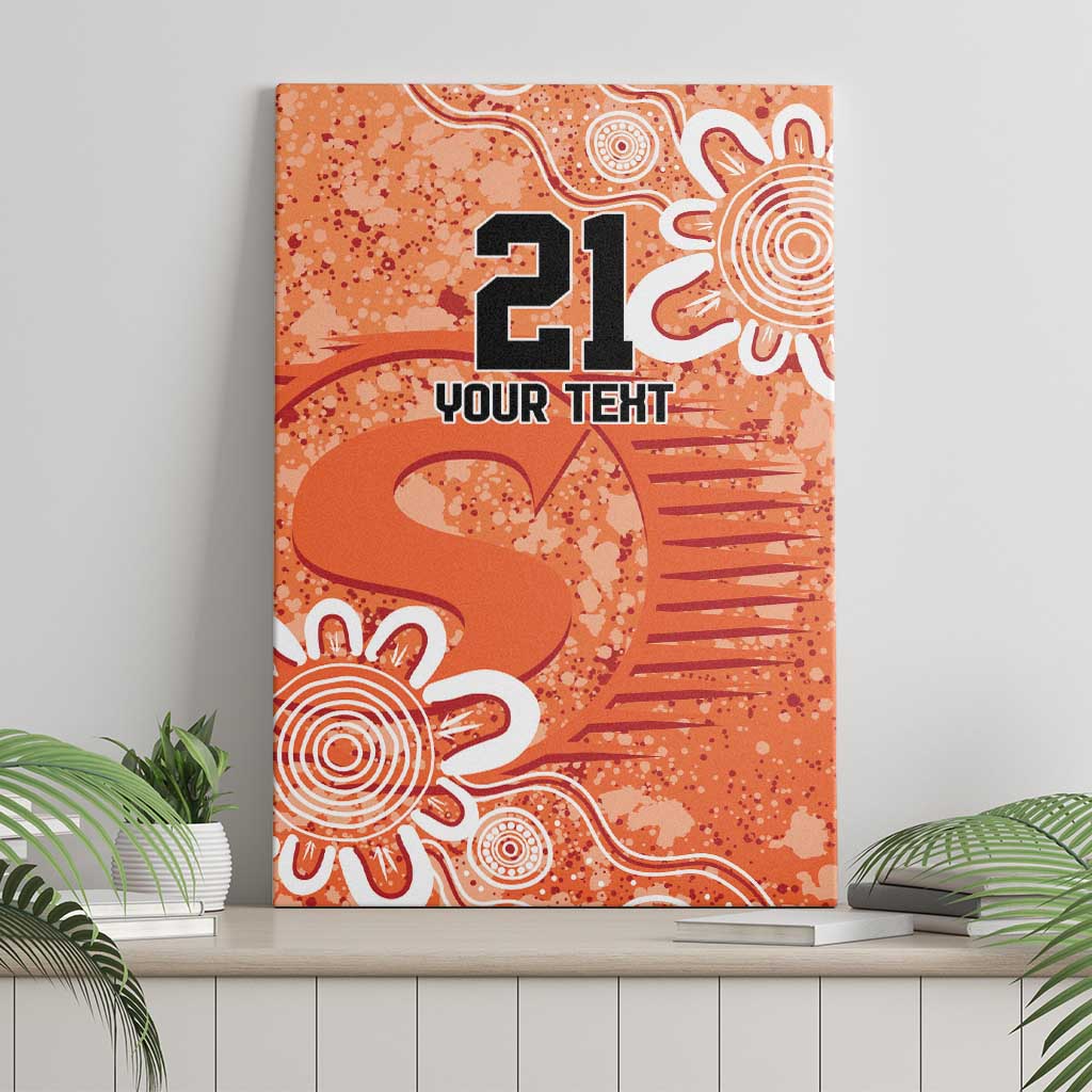Australian Scorchers Cricket Custom Canvas Wall Art Minimalism Aboriginal