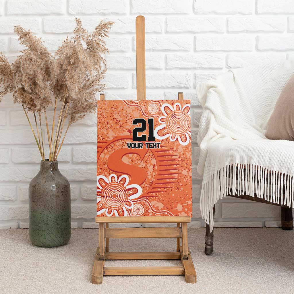 Australian Scorchers Cricket Custom Canvas Wall Art Minimalism Aboriginal