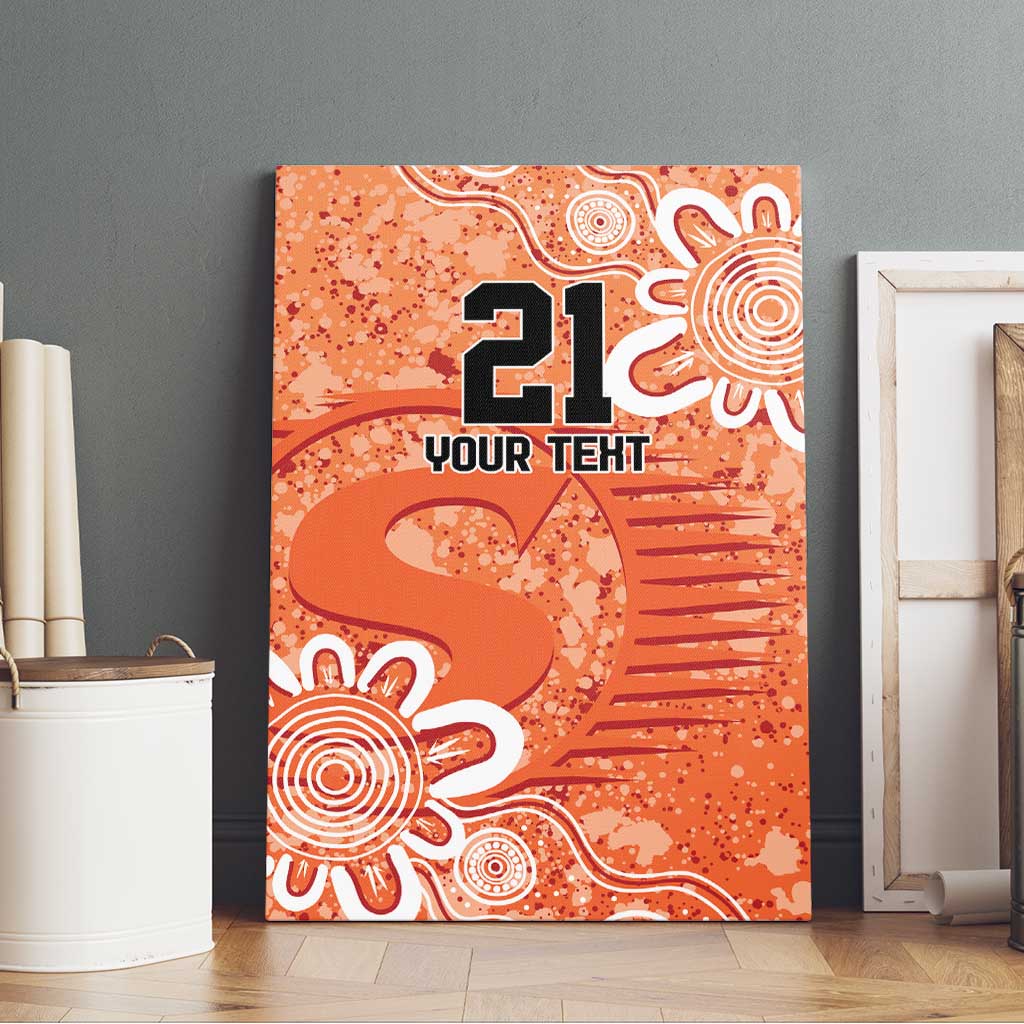 Australian Scorchers Cricket Custom Canvas Wall Art Minimalism Aboriginal