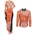 Australian Scorchers Cricket Custom Couples Matching Tank Maxi Dress and Long Sleeve Button Shirt Minimalism Aboriginal