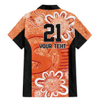 Australian Scorchers Cricket Custom Family Matching Mermaid Dress and Hawaiian Shirt Minimalism Aboriginal