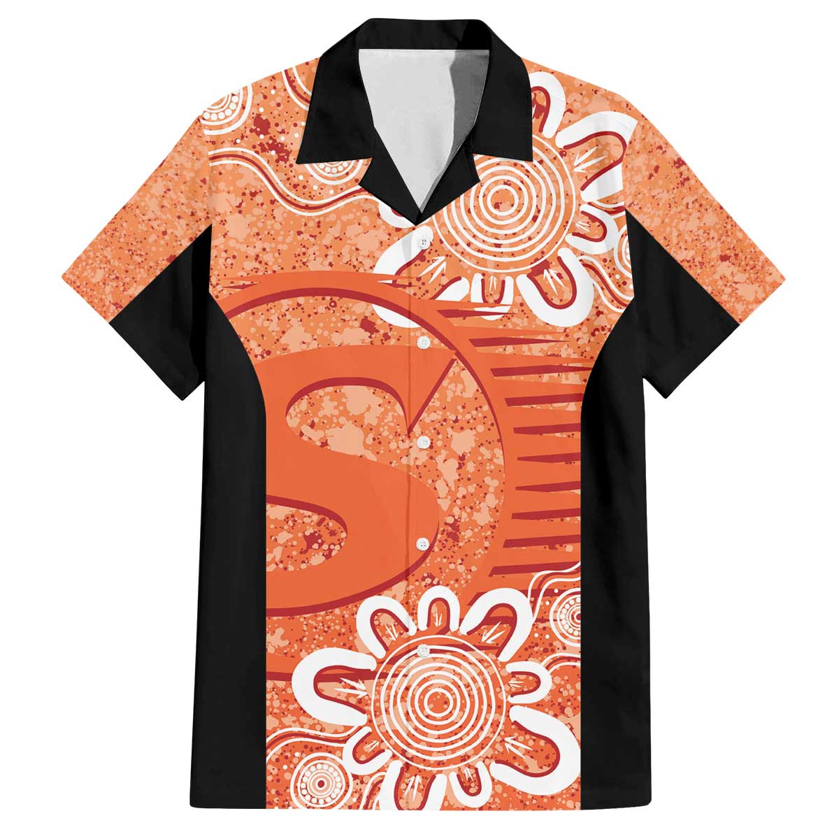 Australian Scorchers Cricket Custom Family Matching Off The Shoulder Long Sleeve Dress and Hawaiian Shirt Minimalism Aboriginal