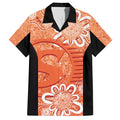 Australian Scorchers Cricket Custom Family Matching Off Shoulder Short Dress and Hawaiian Shirt Minimalism Aboriginal