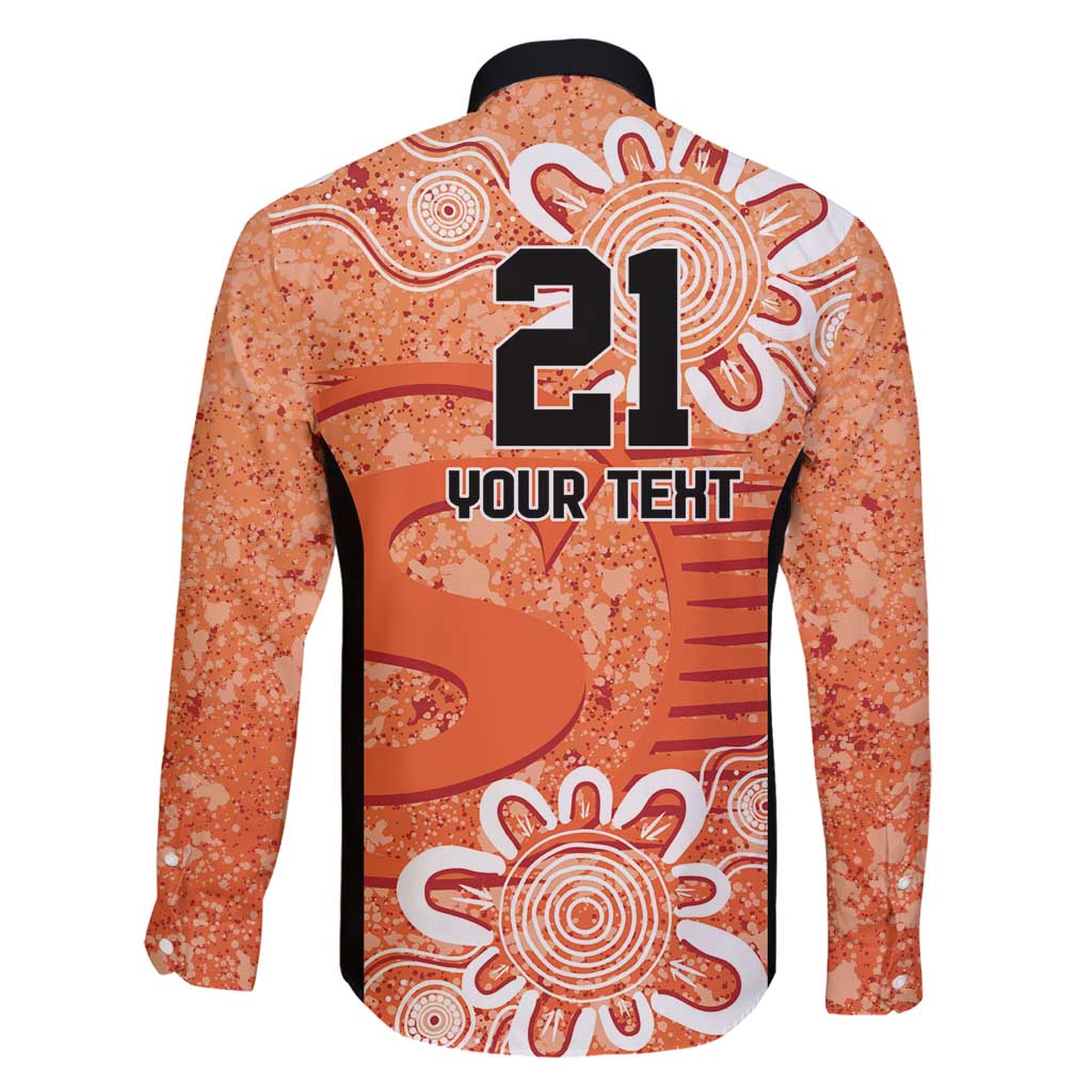 Australian Scorchers Cricket Custom Family Matching Off Shoulder Short Dress and Hawaiian Shirt Minimalism Aboriginal