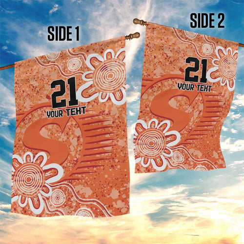 Australian Scorchers Cricket Custom Garden Flag Minimalism Aboriginal