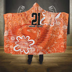 Australian Scorchers Cricket Custom Hooded Blanket Minimalism Aboriginal