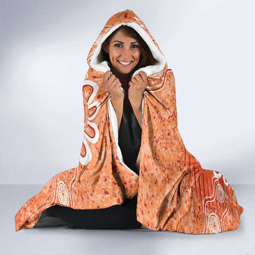 Australian Scorchers Cricket Custom Hooded Blanket Minimalism Aboriginal