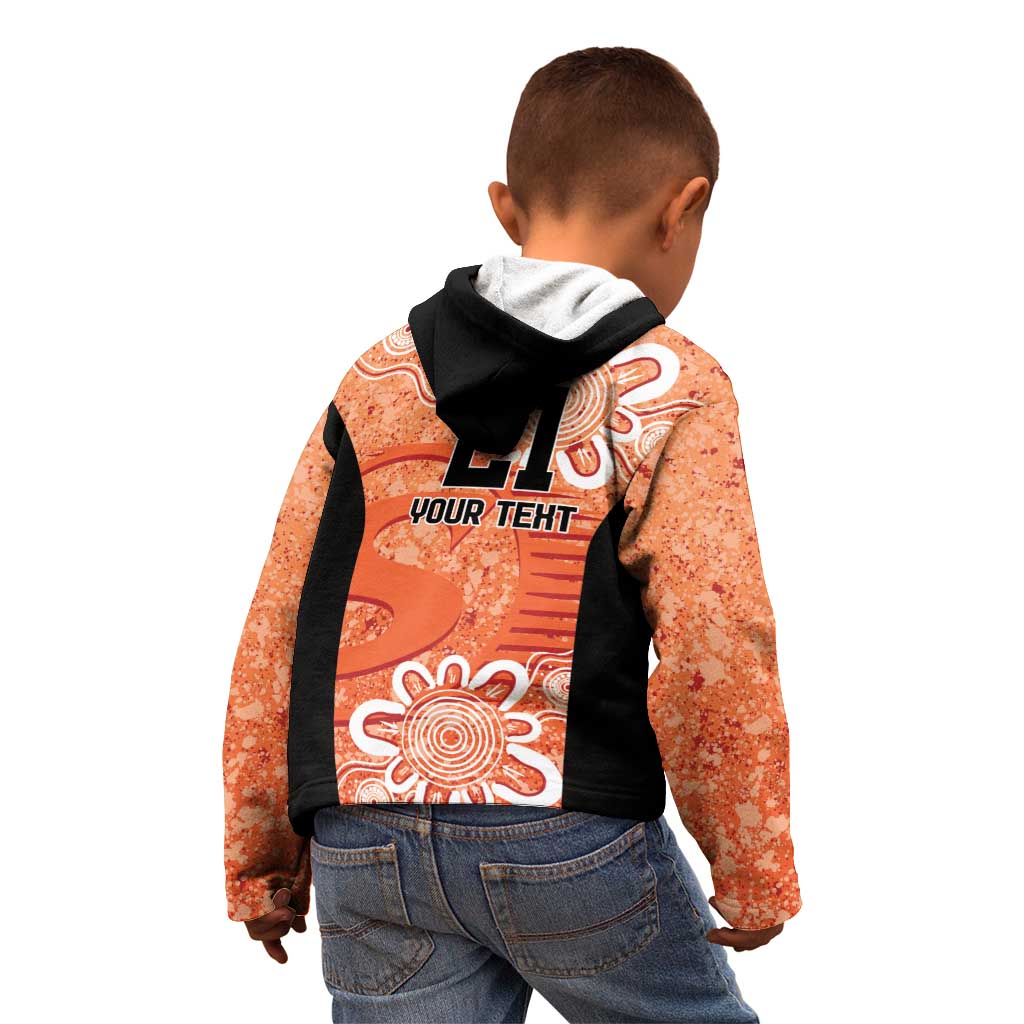 Australian Scorchers Cricket Custom Kid Hoodie Minimalism Aboriginal