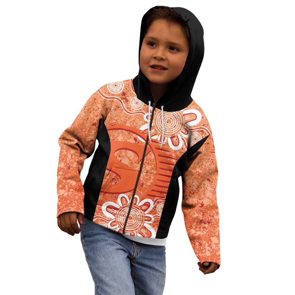 Australian Scorchers Cricket Custom Kid Hoodie Minimalism Aboriginal