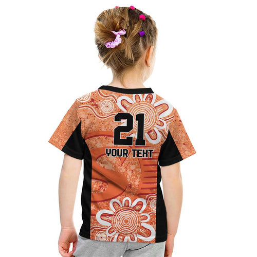 Australian Scorchers Cricket Custom Kid T Shirt Minimalism Aboriginal