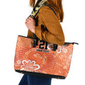 Australian Scorchers Cricket Custom Leather Tote Bag Minimalism Aboriginal
