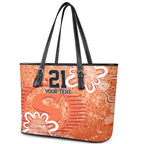 Australian Scorchers Cricket Custom Leather Tote Bag Minimalism Aboriginal