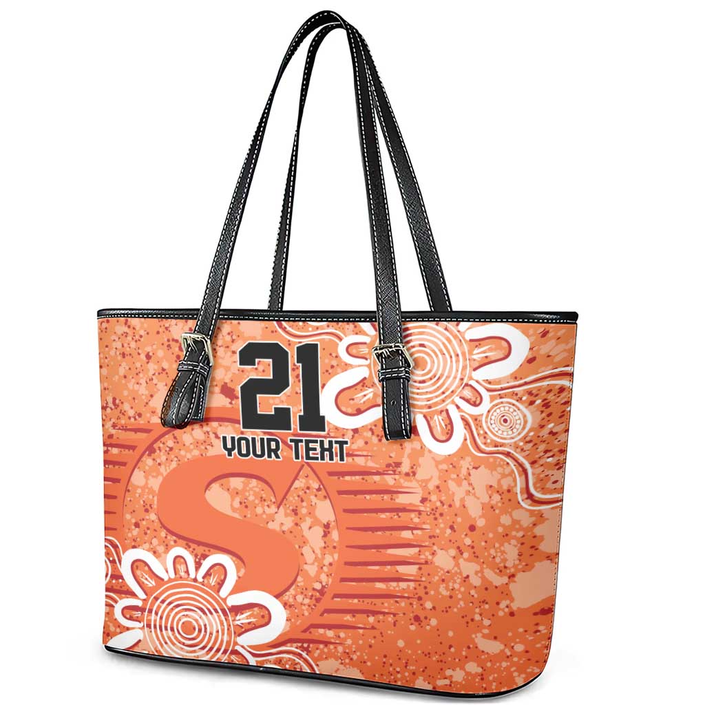 Australian Scorchers Cricket Custom Leather Tote Bag Minimalism Aboriginal
