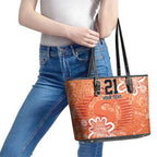 Australian Scorchers Cricket Custom Leather Tote Bag Minimalism Aboriginal