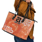 Australian Scorchers Cricket Custom Leather Tote Bag Minimalism Aboriginal