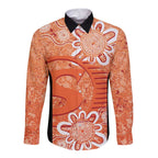 Australian Scorchers Cricket Custom Long Sleeve Button Shirt Minimalism Aboriginal