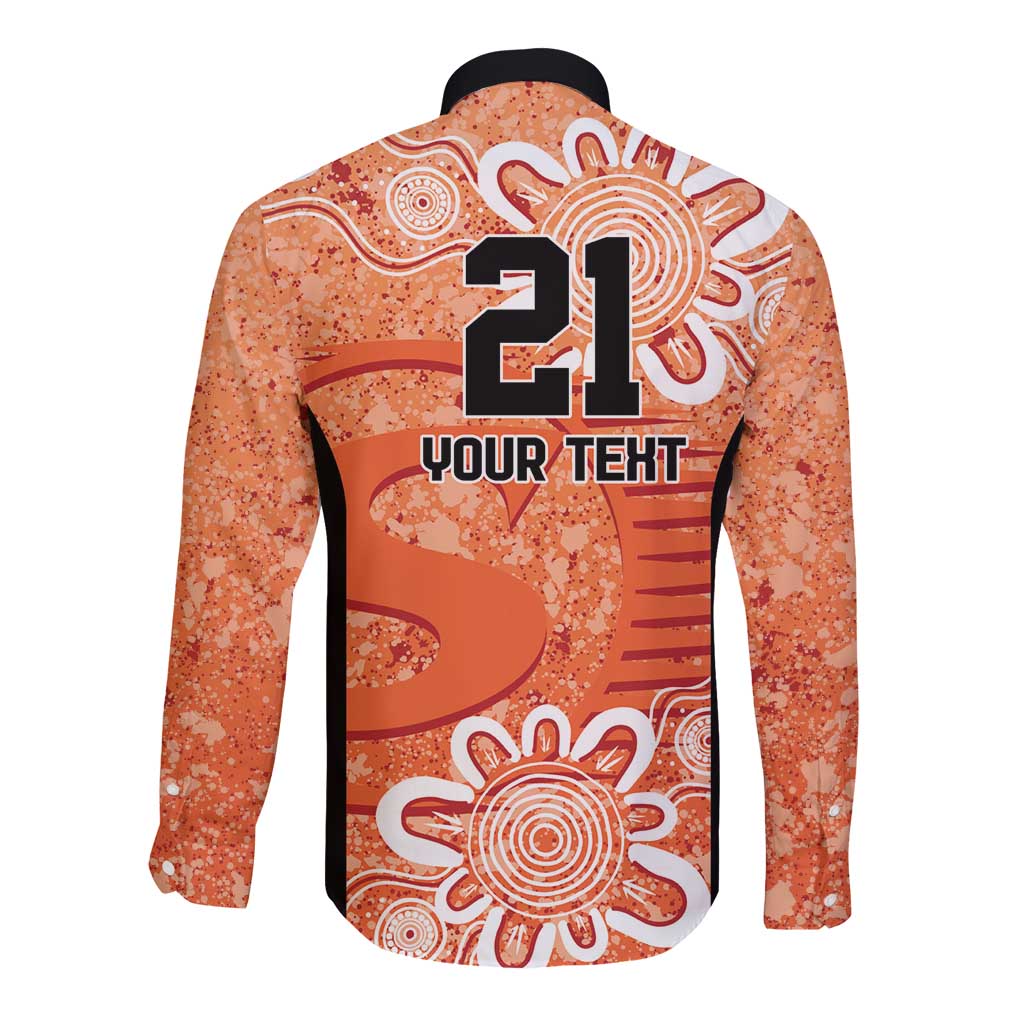 Australian Scorchers Cricket Custom Long Sleeve Button Shirt Minimalism Aboriginal