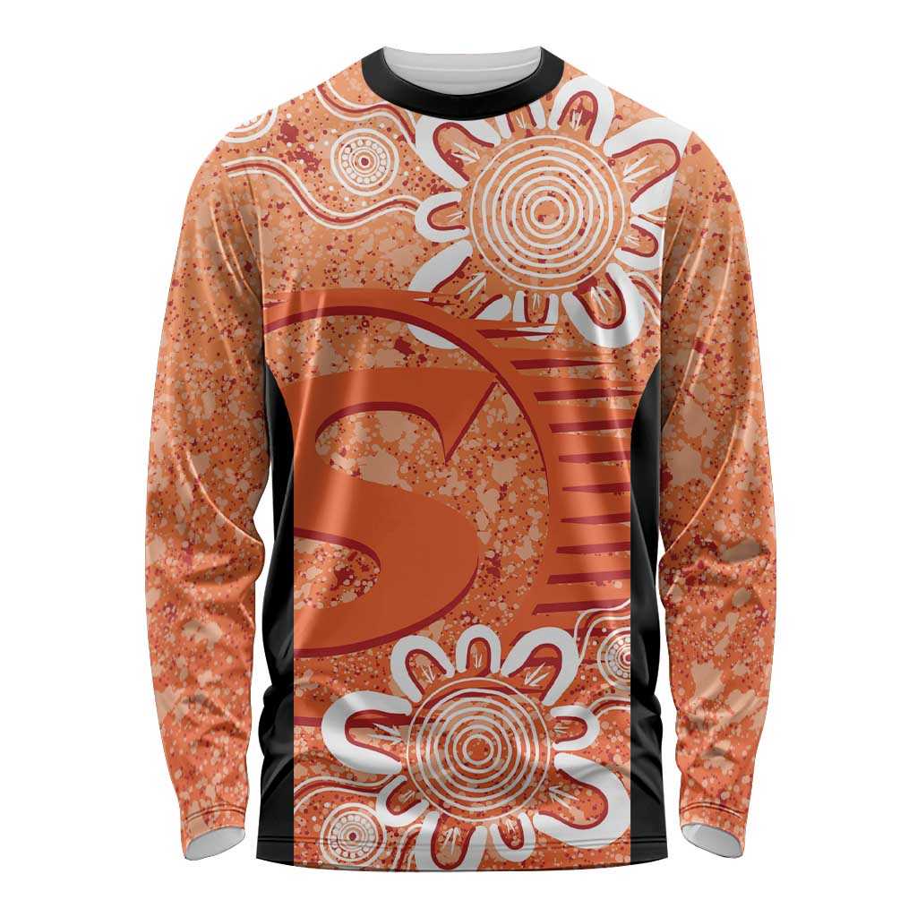 Australian Scorchers Cricket Custom Long Sleeve Shirt Minimalism Aboriginal