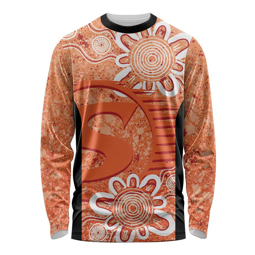 Australian Scorchers Cricket Custom Long Sleeve Shirt Minimalism Aboriginal