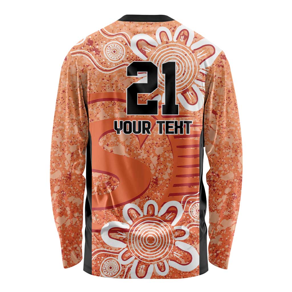 Australian Scorchers Cricket Custom Long Sleeve Shirt Minimalism Aboriginal