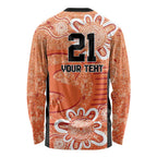 Australian Scorchers Cricket Custom Long Sleeve Shirt Minimalism Aboriginal