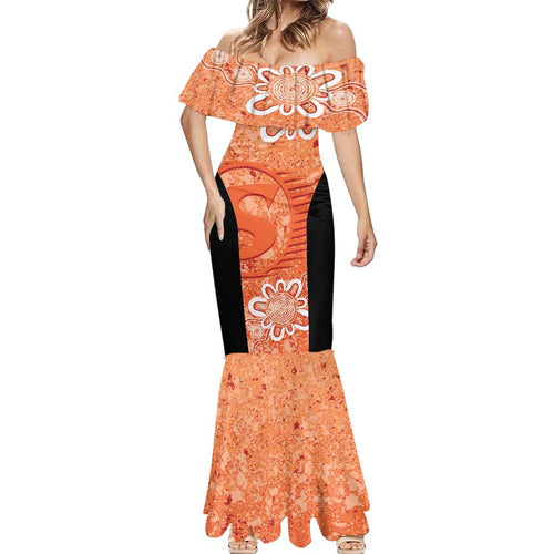 Australian Scorchers Cricket Custom Mermaid Dress Minimalism Aboriginal